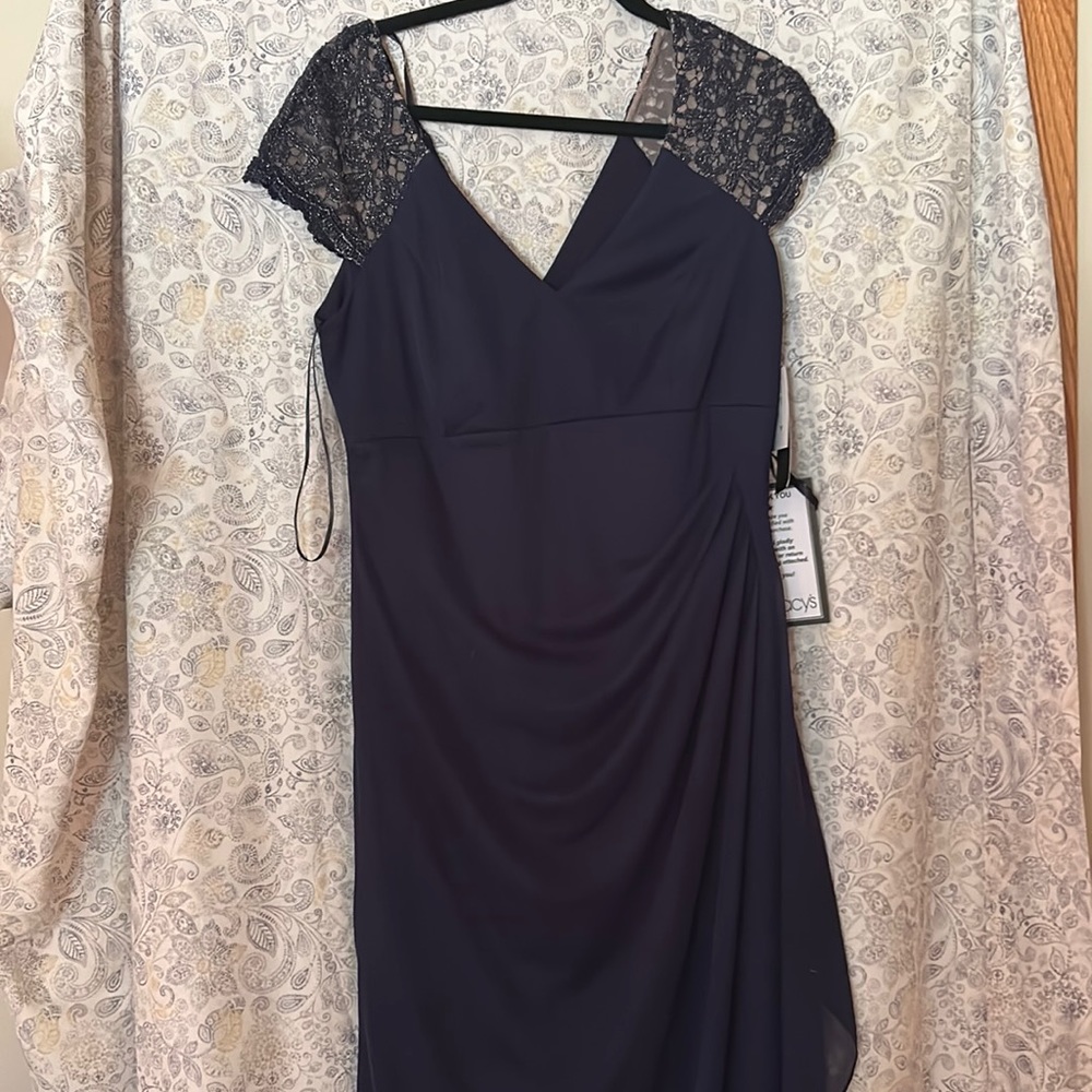 Evening Gown, Navy Blue